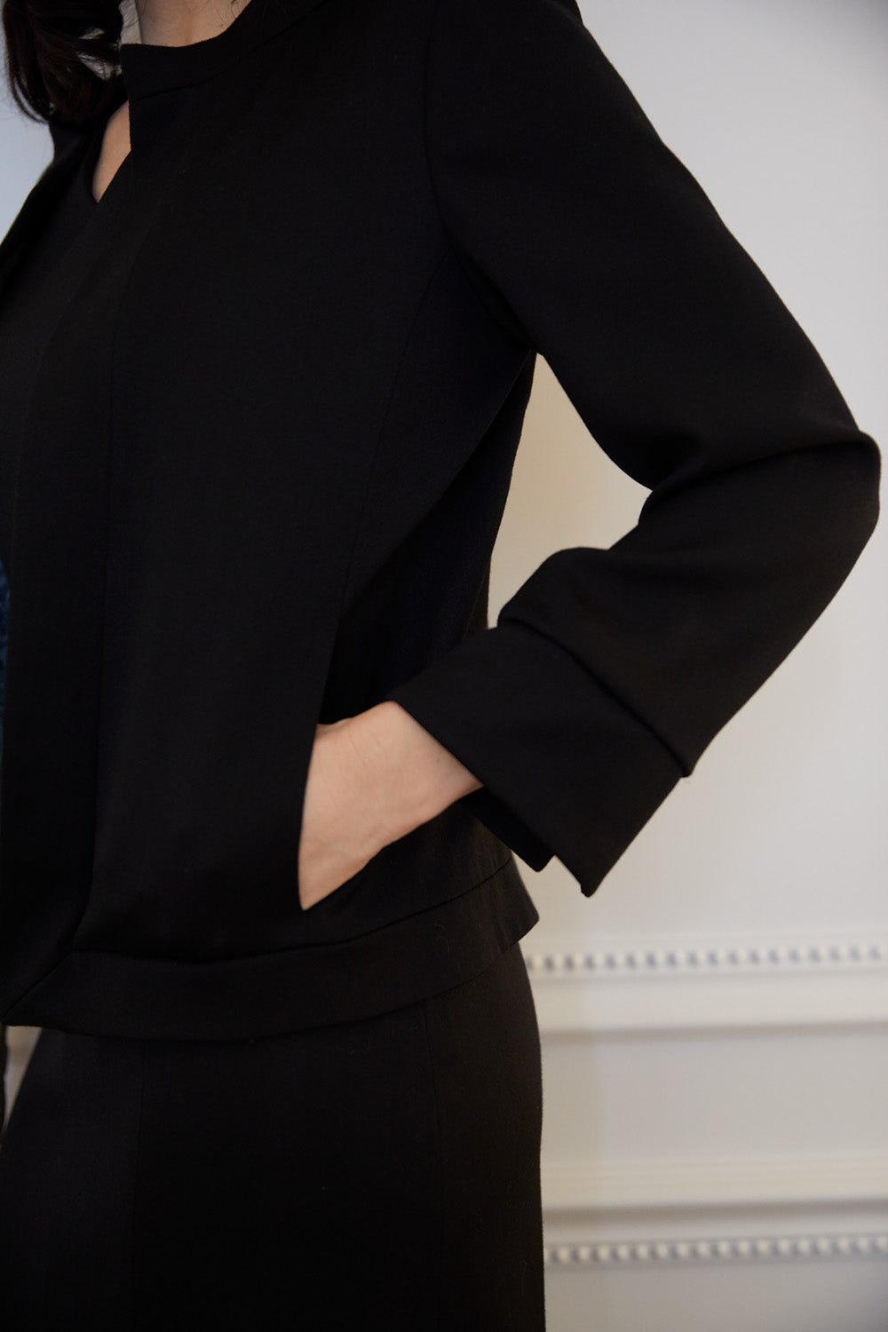Classic Suiting Blazer Open Front — The Natalie - Senza Tempo Fashion