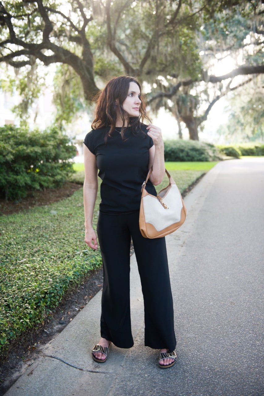 Luxe Finish Seam Silk T Shirt Boatneck — The Marilyn II - Senza Tempo Fashion