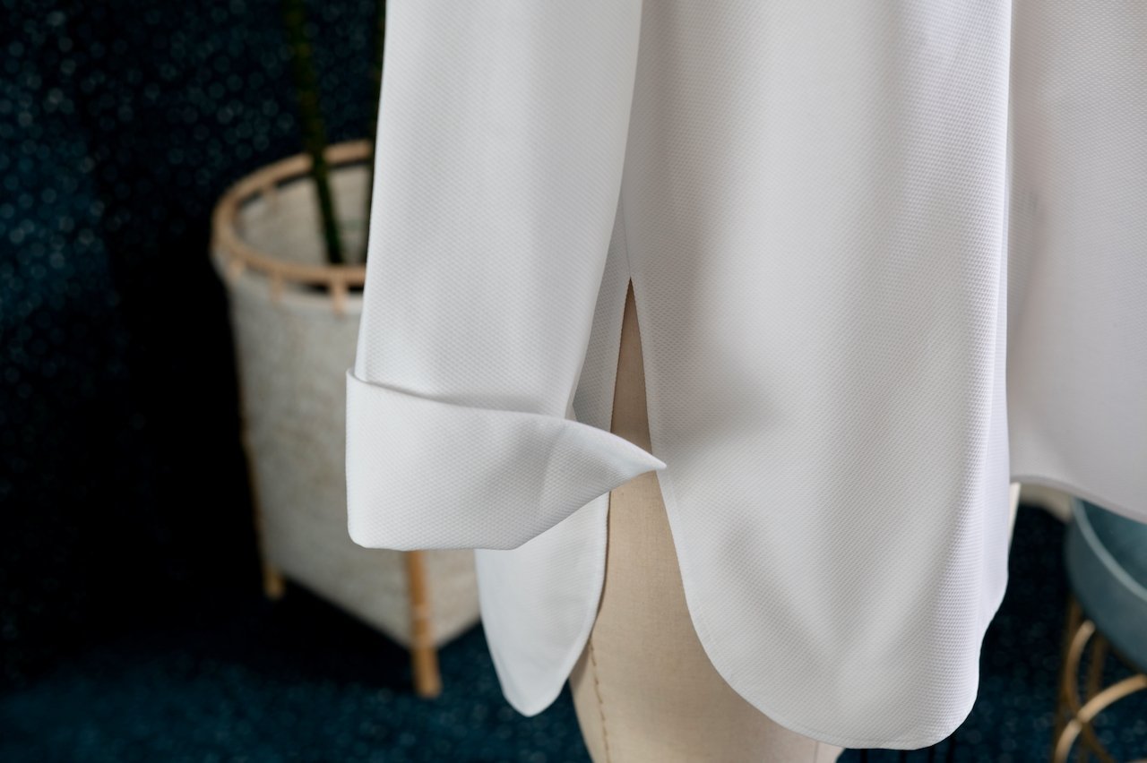 Luxe White Cotton Tunic Top — The Debra - Senza Tempo Fashion