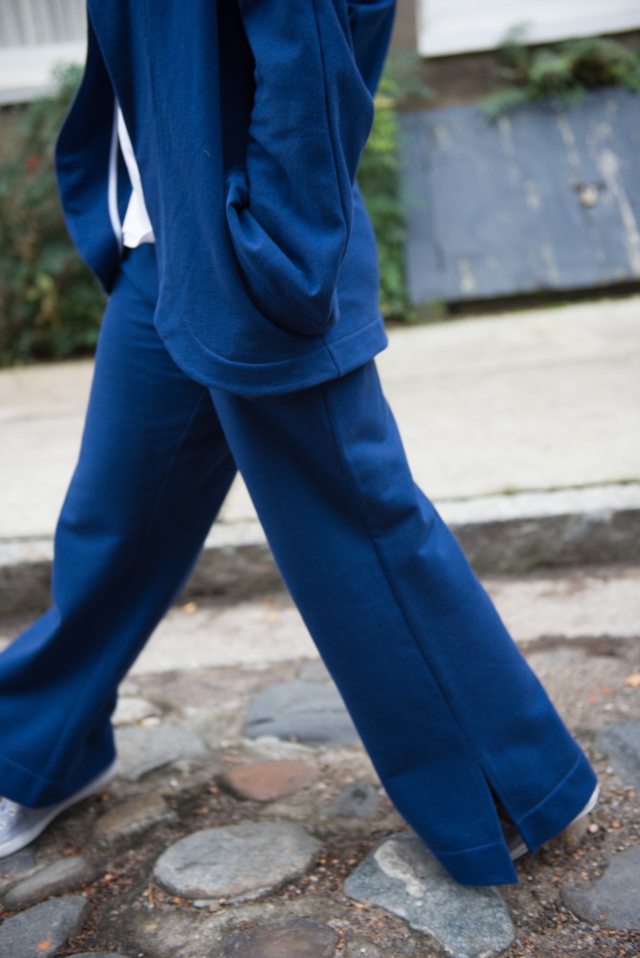 Wide-Leg French Cotton Terry Loungepants — The Claire II - Senza Tempo Fashion