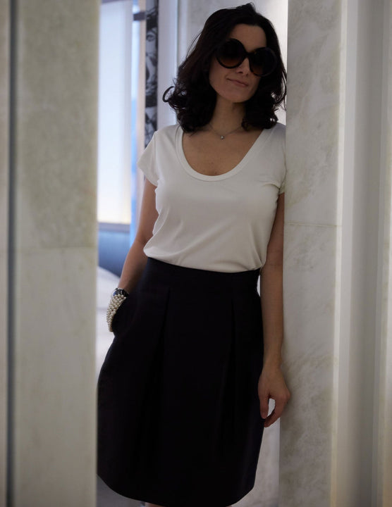 Classic A-line Skirt with Pockets — The Diana