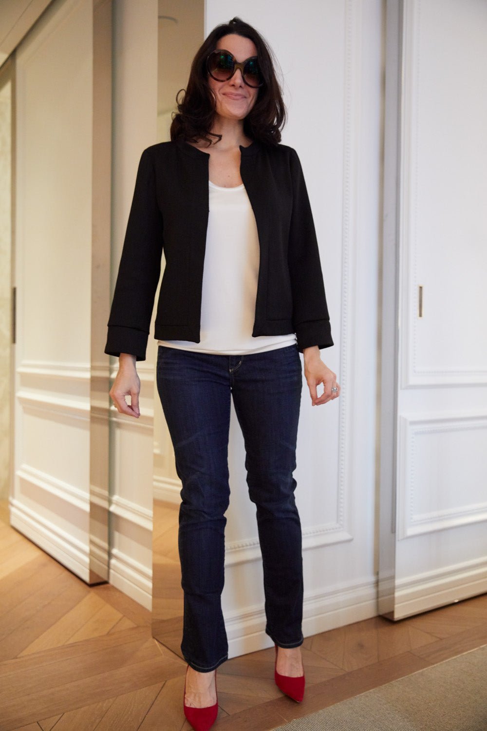 Classic Suiting Blazer Open Front — The Natalie - Senza Tempo Fashion
