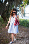 Cotton Shirting Sundress with Pockets — The Maria - Senza Tempo Fashion