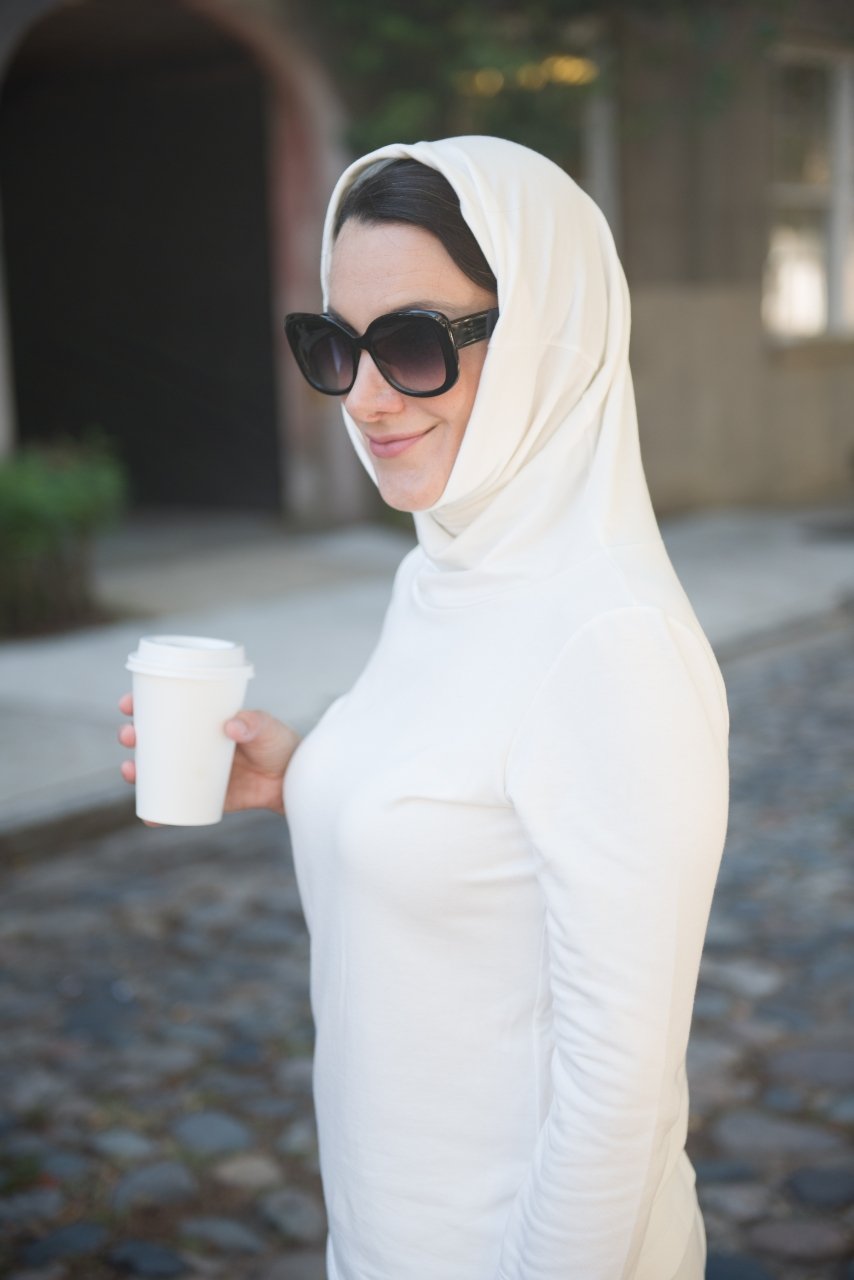 Vintage inspired elegant cotton hoodie — The Grace II - Senza Tempo Fashion
