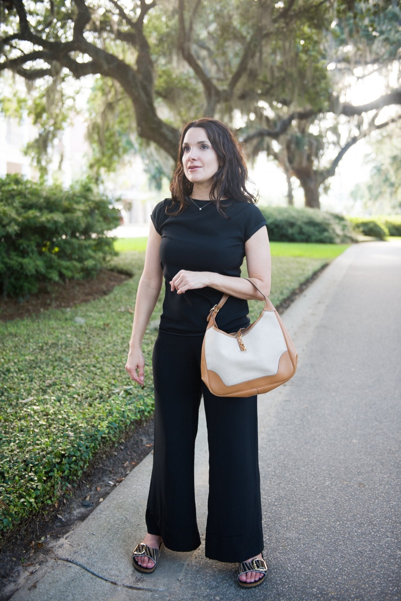 Wide-Leg Silk Pants — The Carole Senza Tempo Fashion